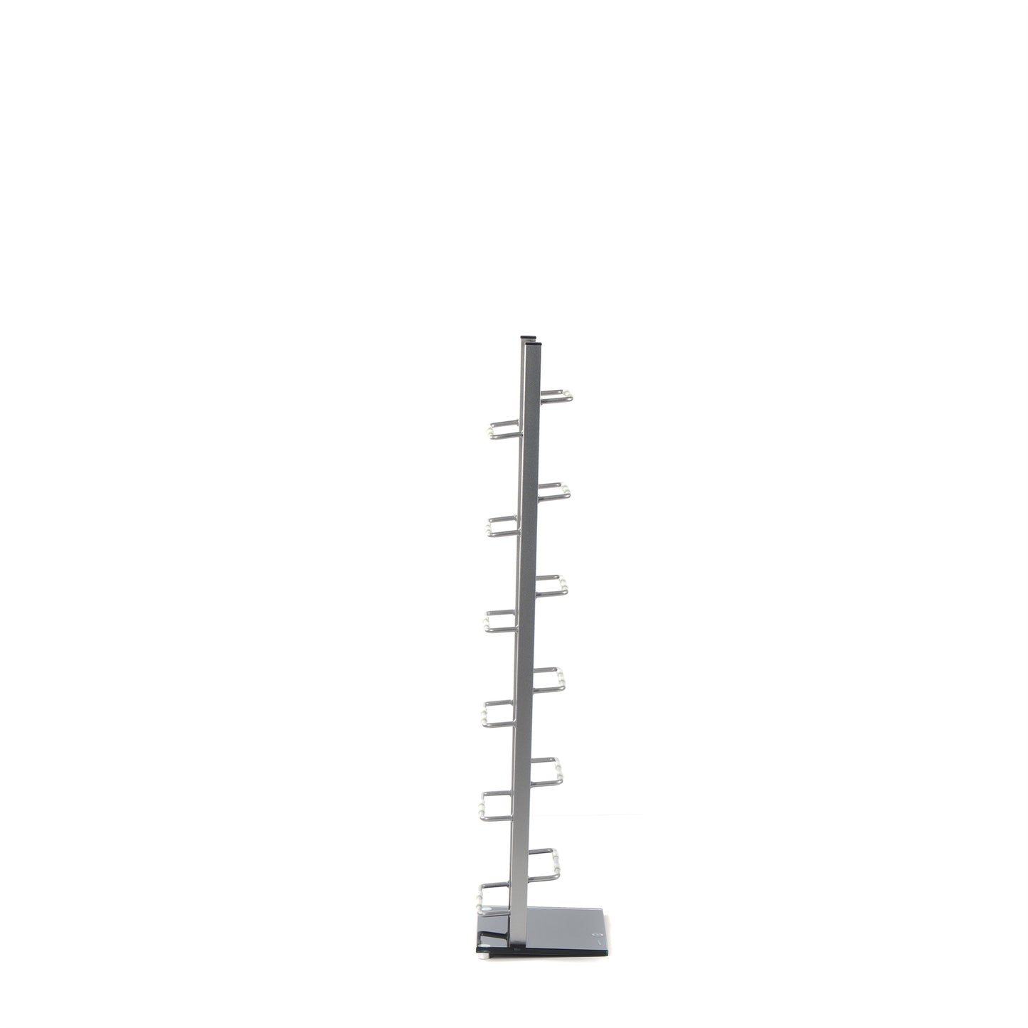 DESIGN CD STÄNDER "TOWER" | silber, 92 cm, Aluminium | für 85 CDs
