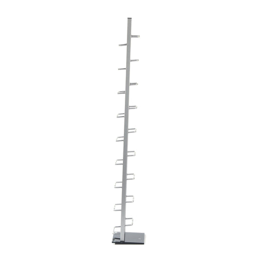 DESIGN CD STÄNDER "TOWER" | silber, 138 cm, Metall | für 126 CDs