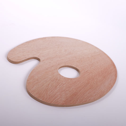 Stabile Holz Mischpalette | oval, 20 x 30 cm, 5 mm | Farbmischpalette