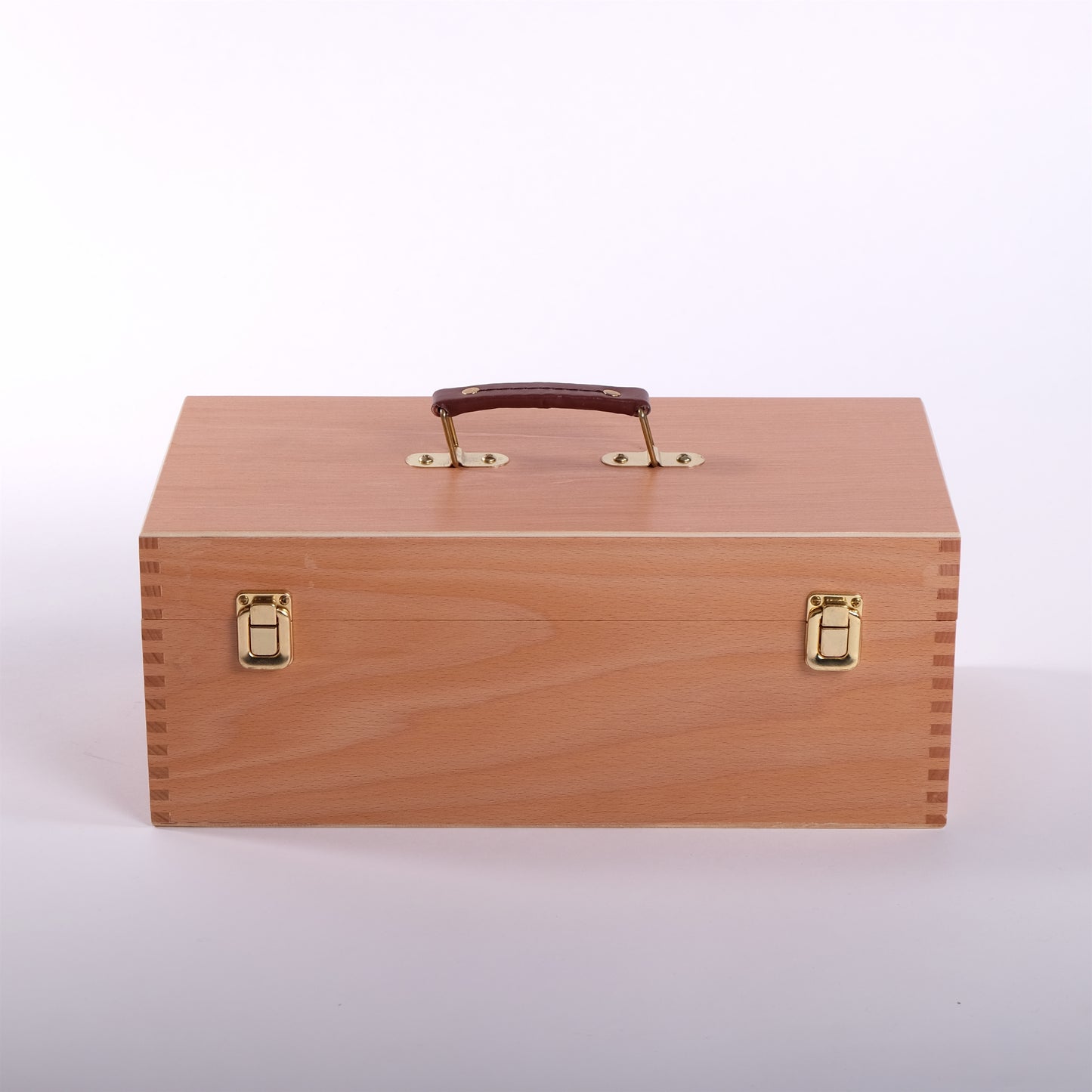 Pinselkasten aus Holz | 40x20x15 cm, Buche | Künstlerbox für Pinsel