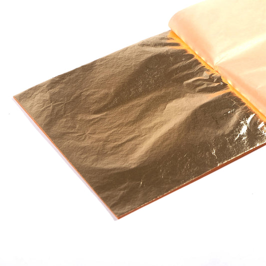 BLATTMETALL GOLD OPTIK 25 Blatt, 14x14cm | Künstler Goldfolie, Blattgold Folie