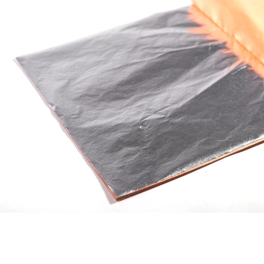 BLATTMETALL SILBER OPTIK 25 Blatt, 14x14cm | Künstler Silberfolie, Schlagmetall