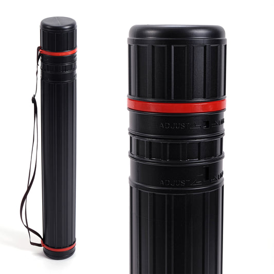 Zeichenrollen Köcher | 60-110 cm, schwarz | Transportrolle