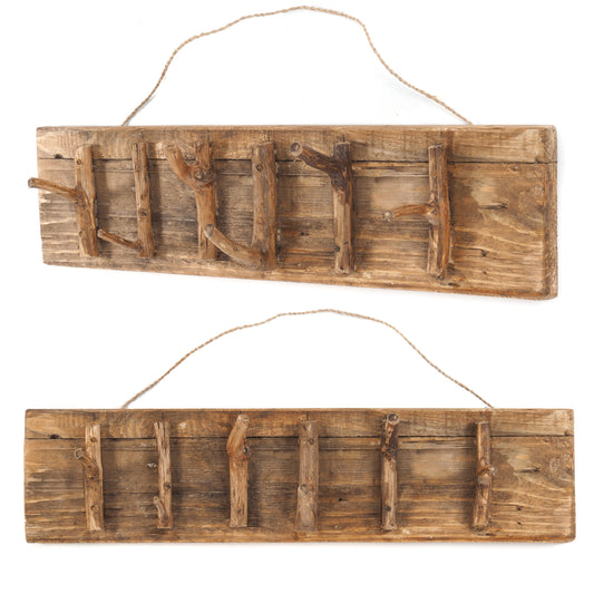 WANDGARDEROBE "SAMOA" | 60x14cm (BxH), Mahagoni | Hakenleiste