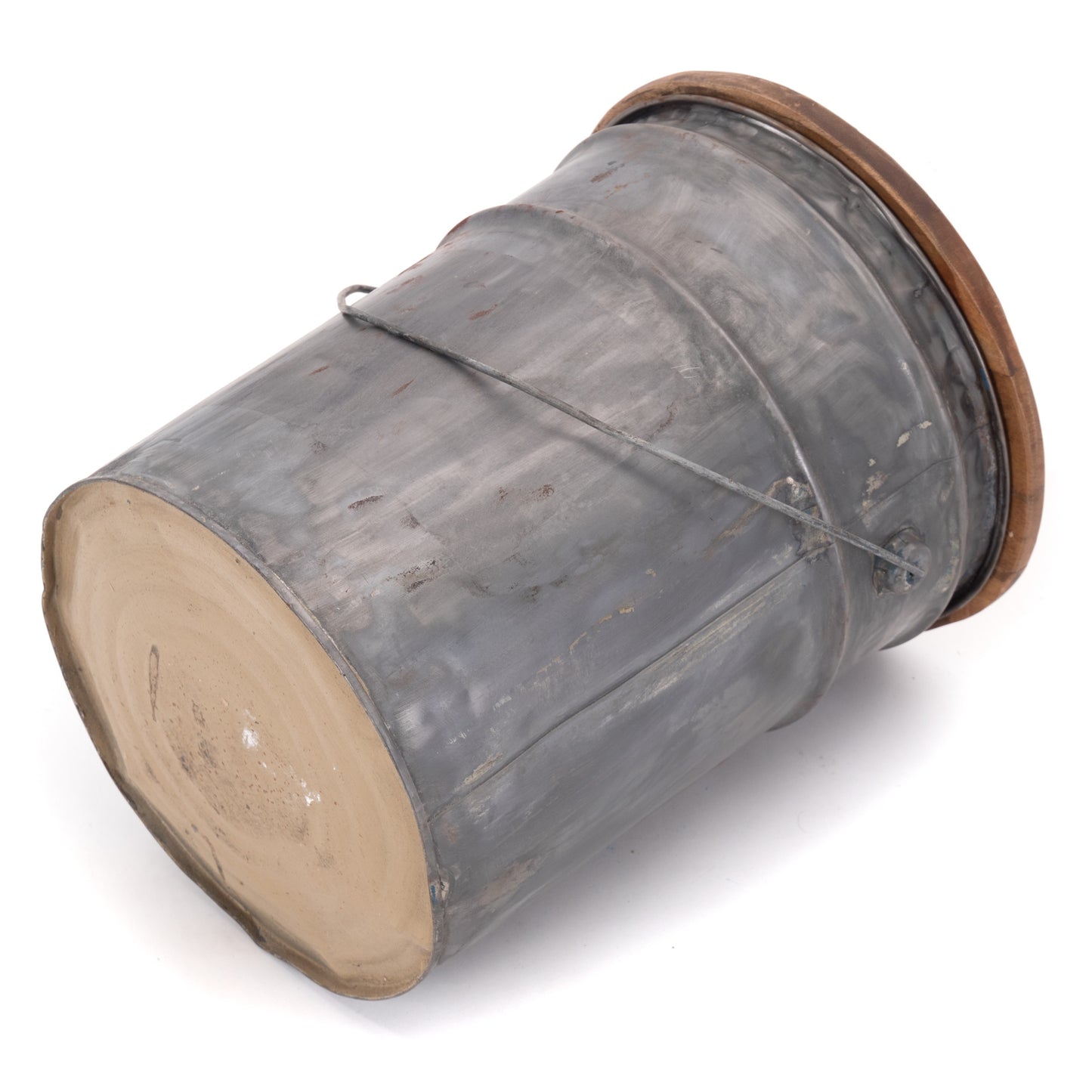 BEISTELLTISCH BARREL | 40x30 cm (HxØ), Metall, Holz | Sitztonne