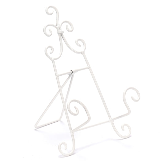 DEKO STÄNDER "STAFFELEI" | Metall, 24 cm, weiß| antiker Aufsteller