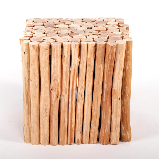 DESIGN HOCKER "EIGER" | eckig, 30 cm | Holzhocker