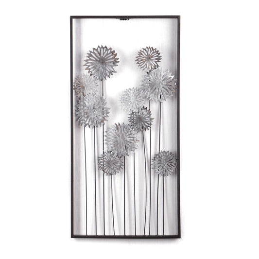 WAND DEKO "PURE FLOWERS" | Metall, 62 cm | Wanddekoration Blumen