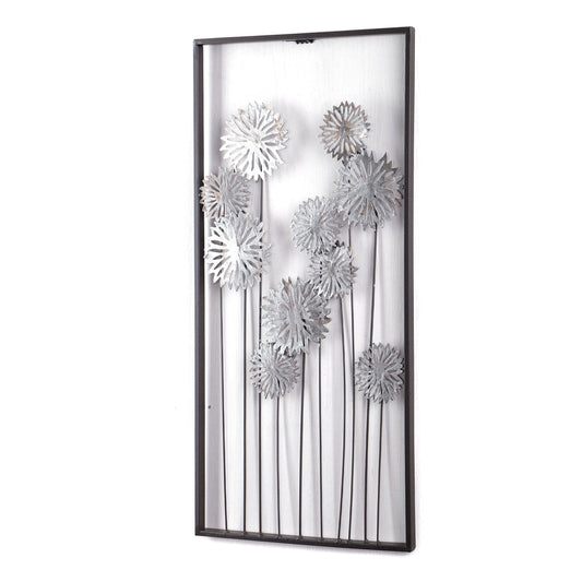 WAND DEKO "PURE FLOWERS" | Metall, 62 cm | Wanddekoration Blumen