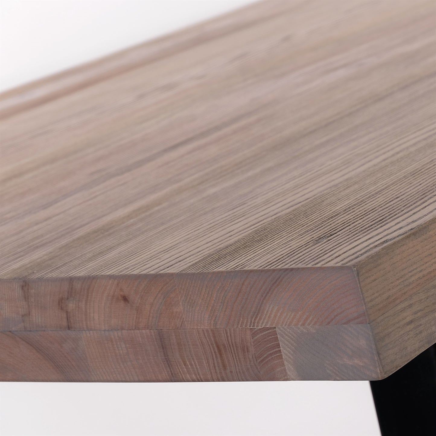 Massivholz Esstisch ESCHE | grau geölt, X-Profil, 240x100x6cm