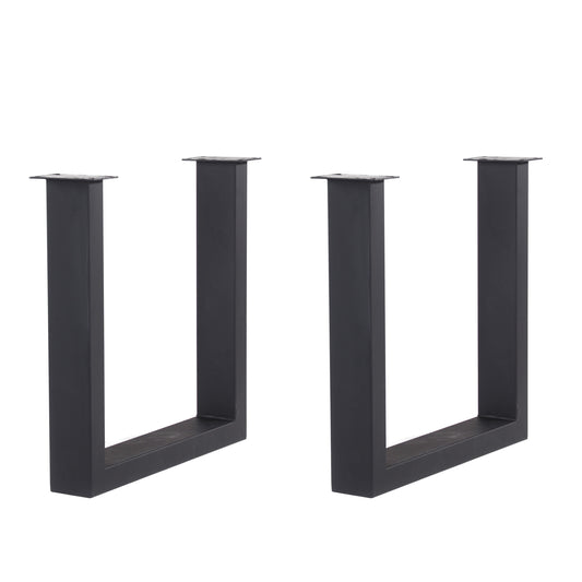 TISCHGESTELL SET „QUEBEC“ U-FORM STAHL | schwarz
