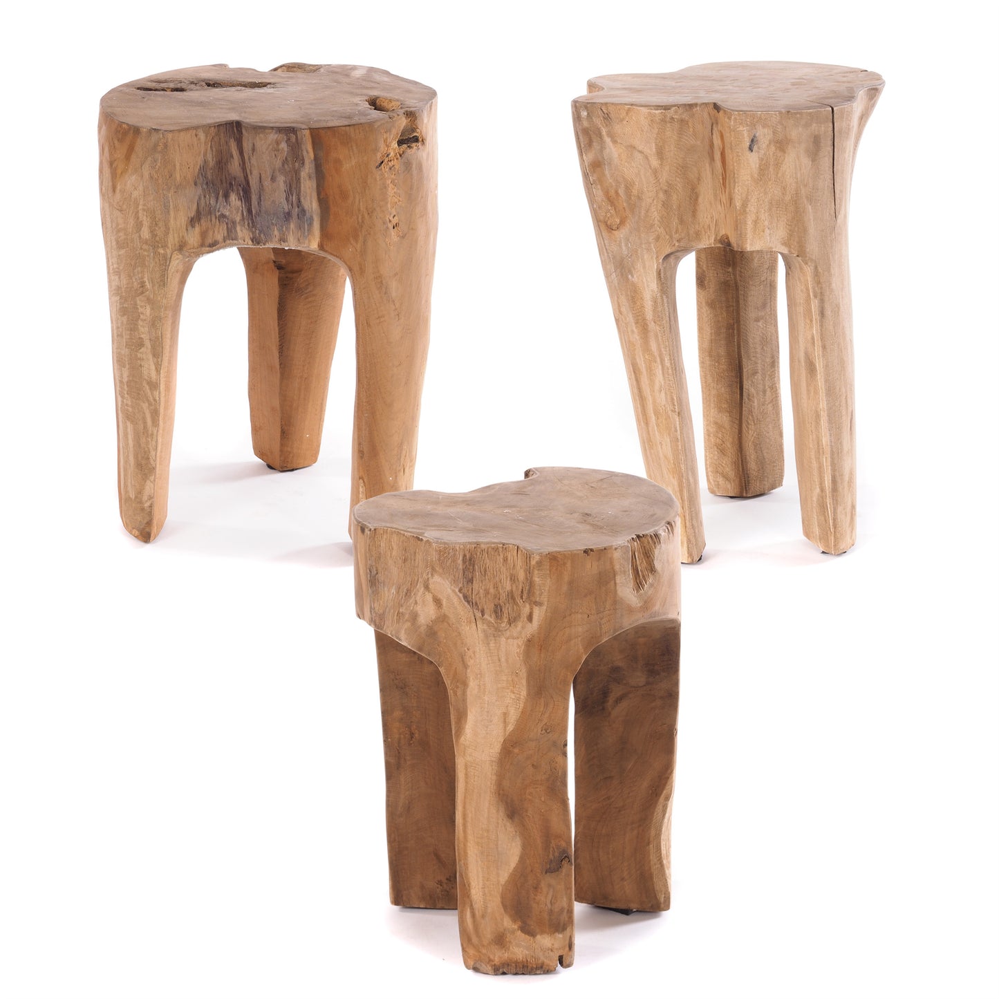 BAUMSTAMM HOCKER "LOG" | 41x29 cm (HxB), natur | Sitzhocker