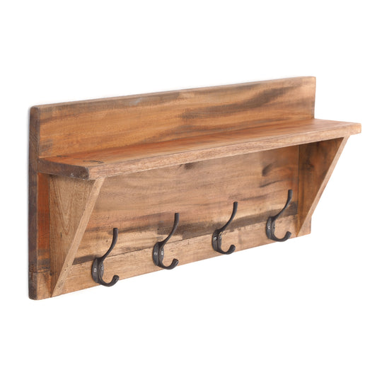 WANDGARDEROBE MIT REGAL "VINTAGE" | 60x26cm (BxH)  | Kleiderhaken