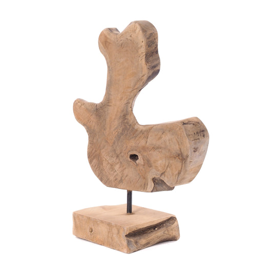 TREIBHOLZ SKULPTUR "ROOTS  50" | Teakholz, Unikat | Dekofigur