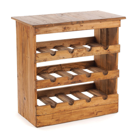 WEINREGAL "RUSTIQUE" | Mahagoni, 70x70x38cm (HxBxT)