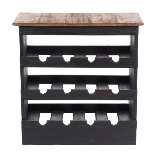 WEINREGAL "RUSTIQUE" | Mahagoni, 70x70x38cm (HxBxT)