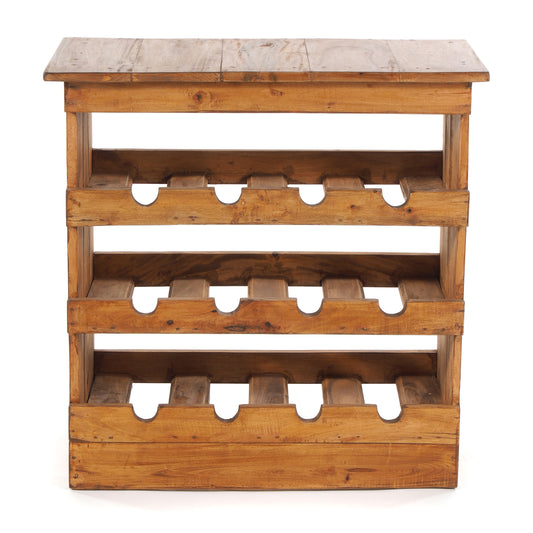 WEINREGAL "RUSTIQUE" | Mahagoni, 70x70x38cm (HxBxT)