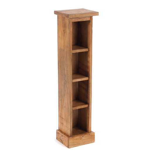 HOLZ CD REGAL "CD TOWER" | 76cm(H), Holzregal, CD Rack mit 4 Fächern