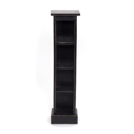 HOLZ CD REGAL TOWER | 75cm, Holzregal, Buch CD Rack mit 4 Fächern