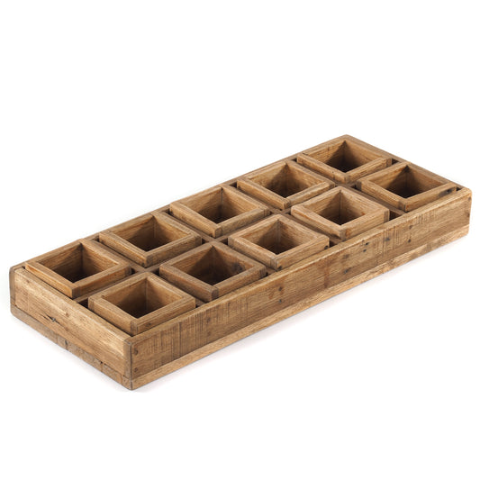 KISTEN SET "CUBO II" | Teak / Mahagoni | erweiterbares Set