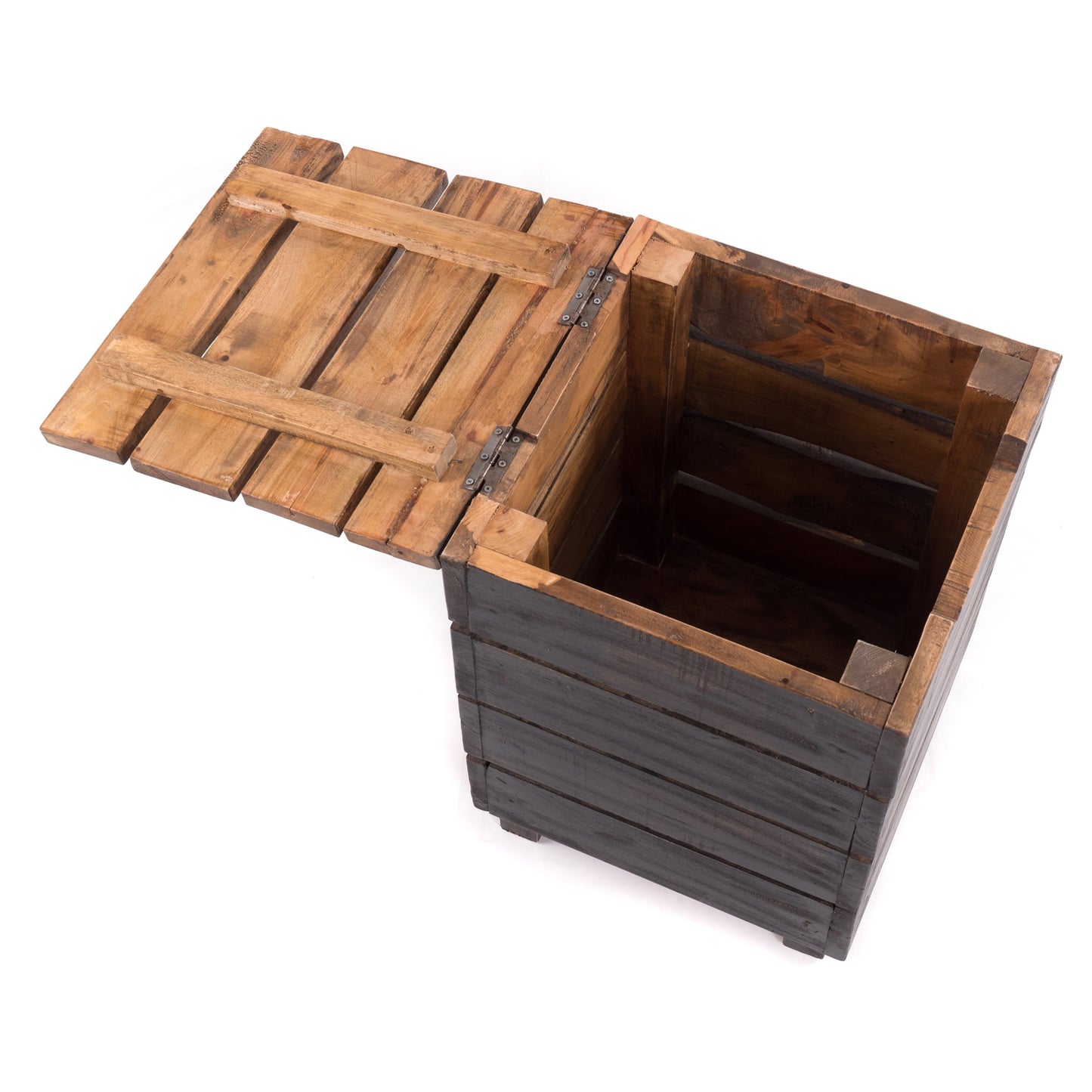 HOCKER "STORAGE 50" | 50x35cm (HxB), Altholz | Wäschebox