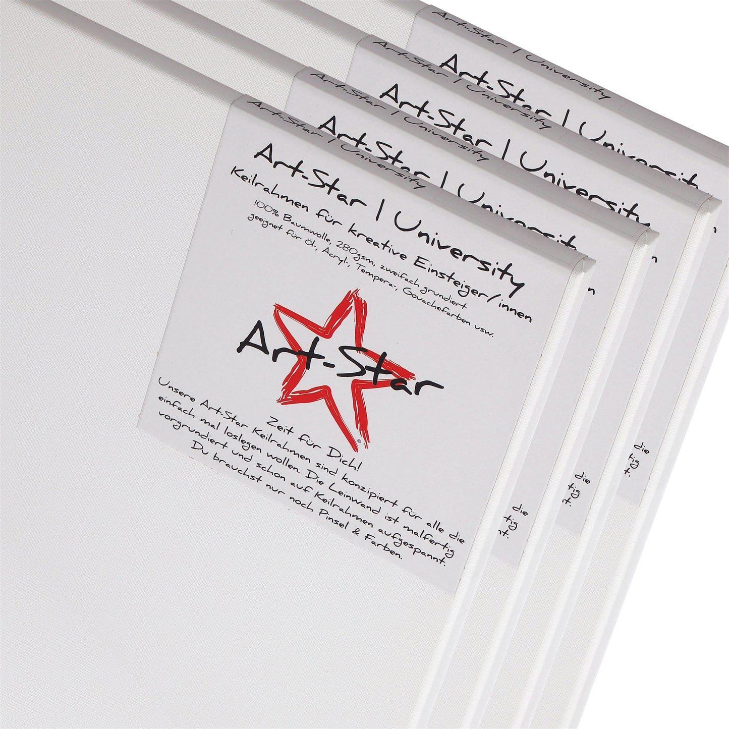 4x ART-STAR UNIVERSITY KEILRAHMEN 60x60cm | blanko Leinwände zum malen