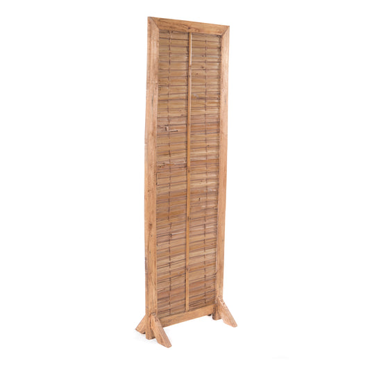 STELLWAND "SORA" | Mahagoni & Teak, 170 cm | Natur Paravent