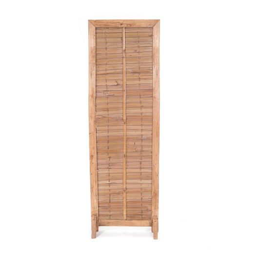 STELLWAND "SORA" | Mahagoni & Teak, 170 cm | Natur Paravent