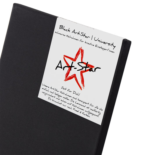 1x ART-STAR UNIVERSITY BLACK KEILRAHMEN | Schwarze Leinwand zum Malen